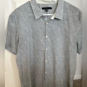 White and Black John Varvatos button down shirt